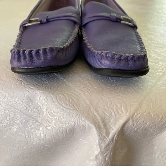 Valley Lane Gertrude Purple Leather Loafers Flats 9 1/2 - Picture 6 of 11